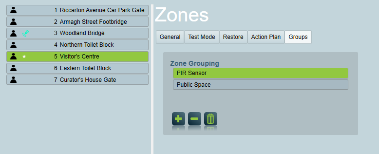 Zone Group Assignments - Desktop Client