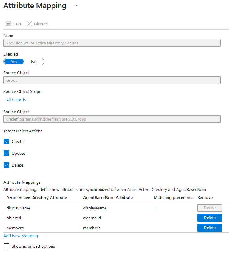 Recommended Group Mapping Settings