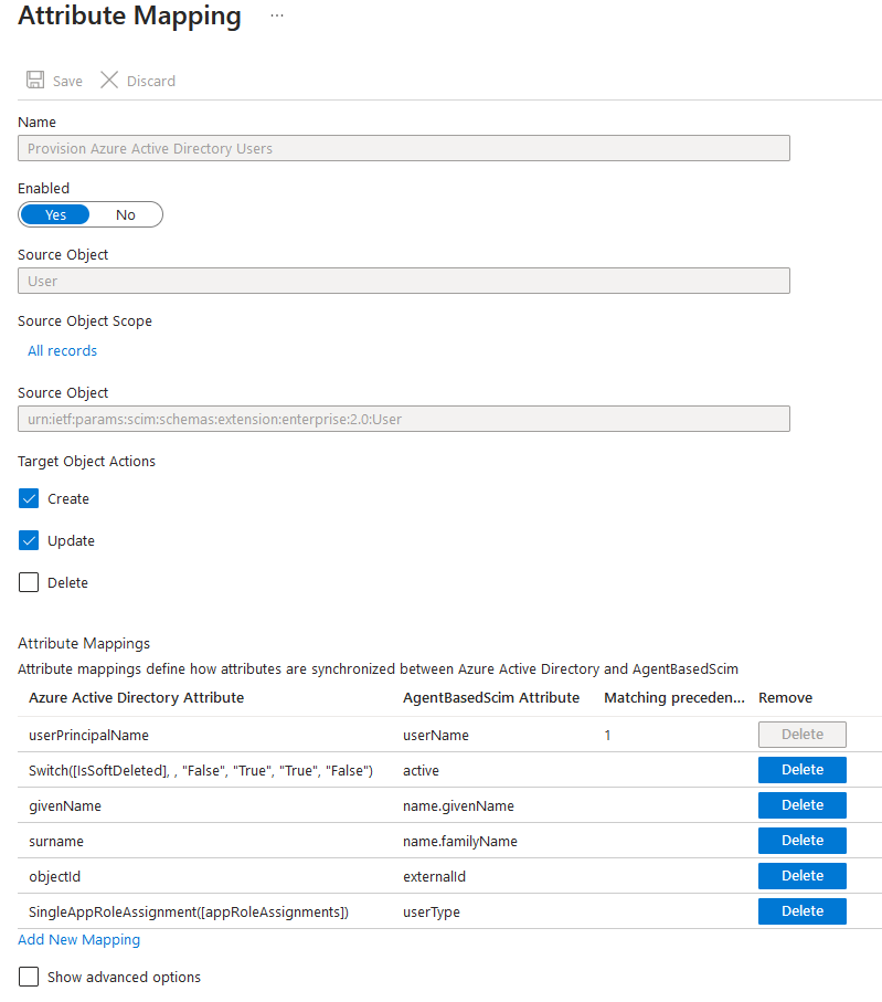 Recommended User Mapping Settings