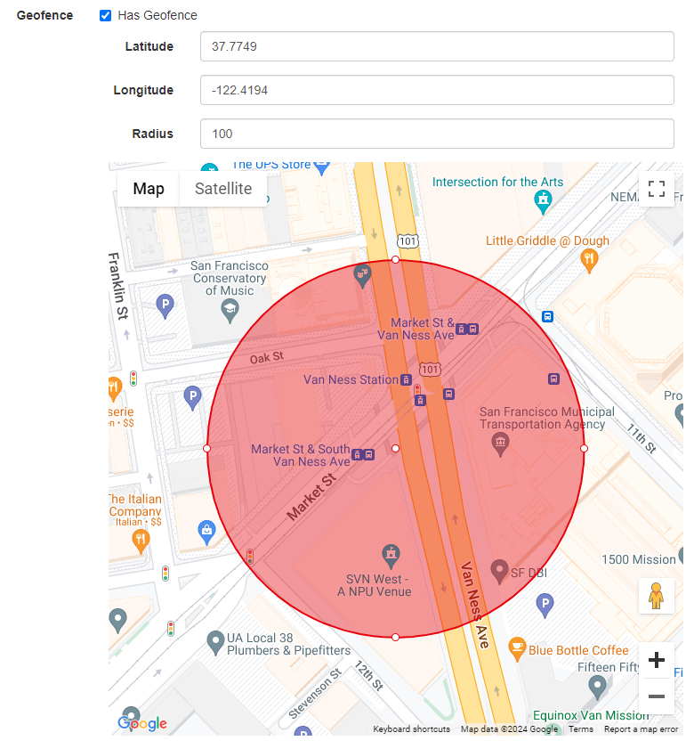 ICA Zone Geofence