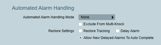 Automated Alarm Handling Options