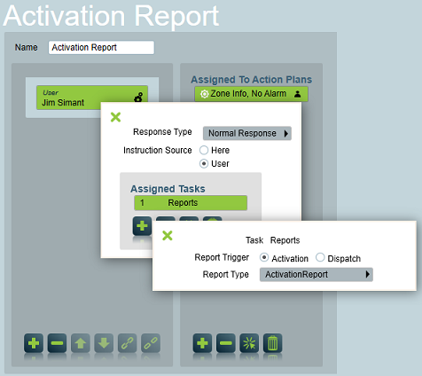 Assigning a report task