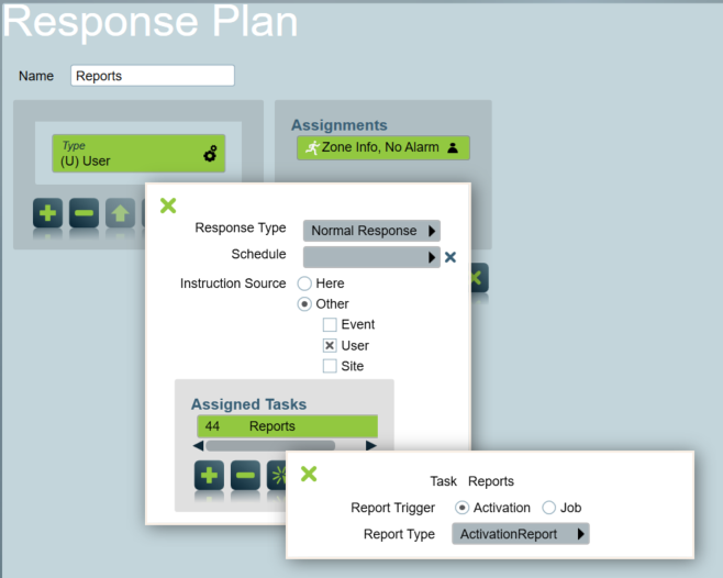 Assigning a report task