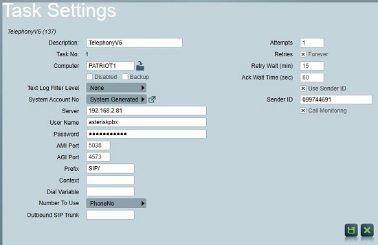 Asterisk Autodialler Telephony task setup