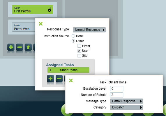 Multiple Jobs select patrol response plan assignment