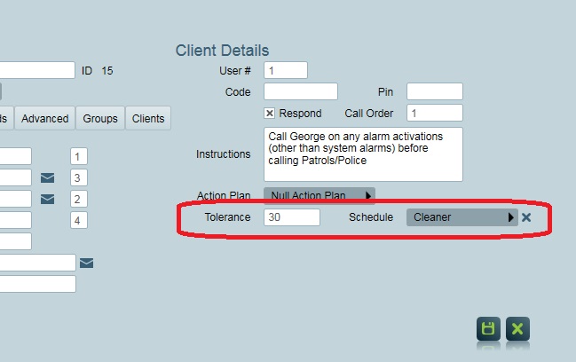 Individual Alarm Tolerance for Open Out Of Hours