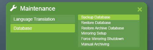 Manual backup setup