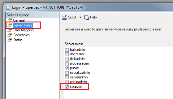 &quot;sysadmin&quot; Role