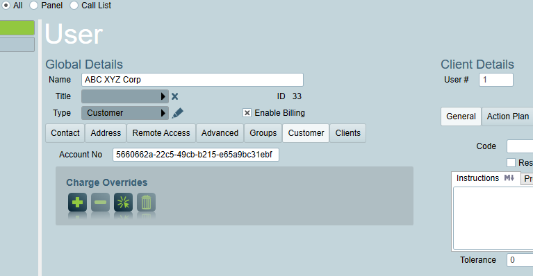 Example Billing Customer