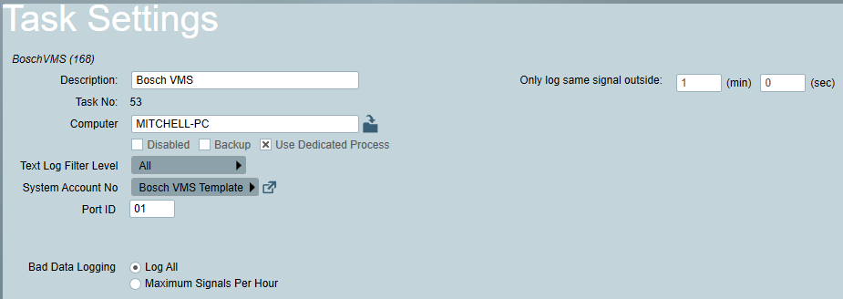 Task Setup