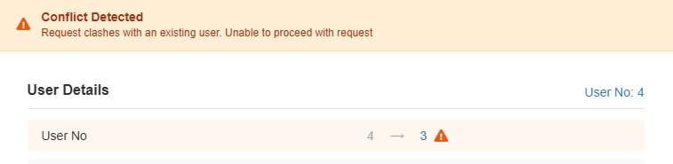 A User Number conflict