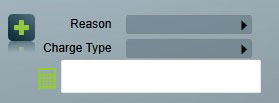 Reason and charge type selection