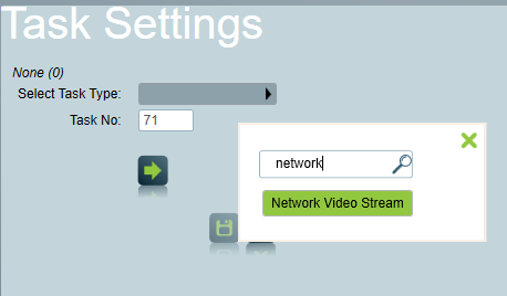 Choose Network Video Stream Task Type