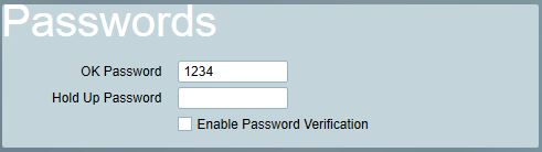 Password entry section