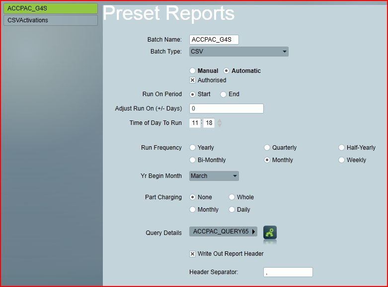 Batch Setup and Run