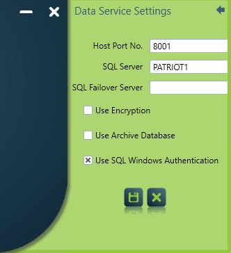 Data Service settings