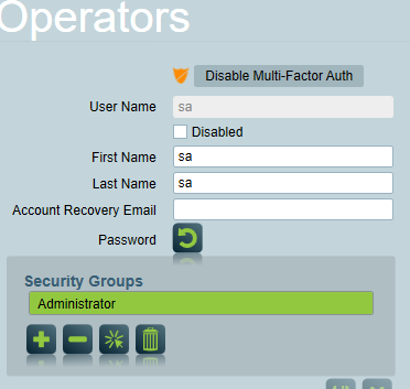 Disable Multi-Factor Authentication on an operator