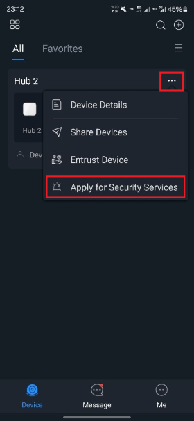 Apply for Security Service