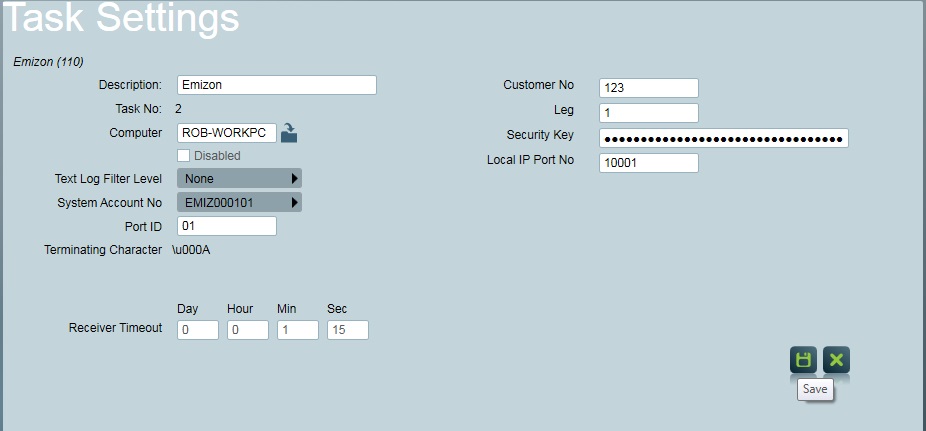 Emizon Task Setting