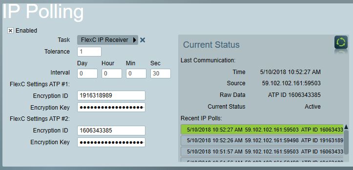 Client IP Polling Settings