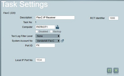 FlexC Task Settings