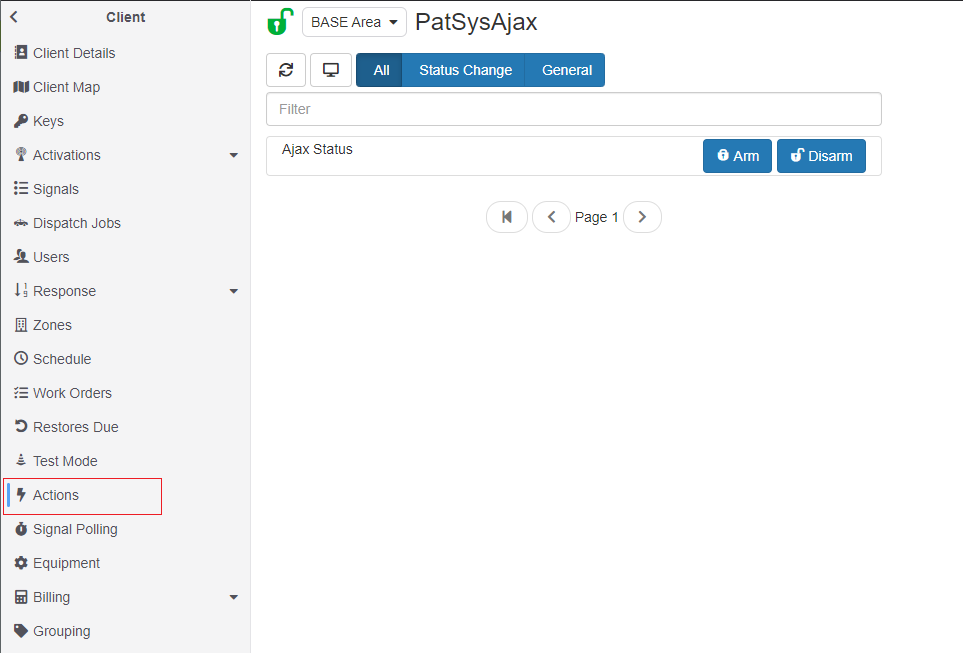 ICA Panel Actions