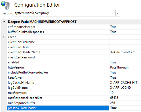 Preserve Host Header Setting