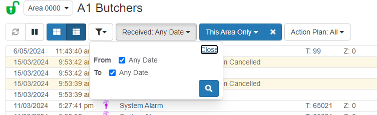 ICA Signal Window Filter Dates