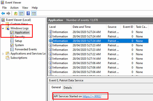 ICA Event Viewer error checking