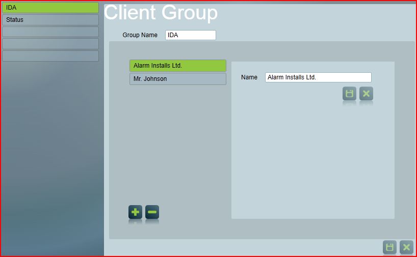 IDA Site Groupings setup