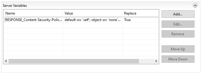 Setting response headers via IIS server variables