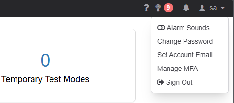 Manage MFA Menu