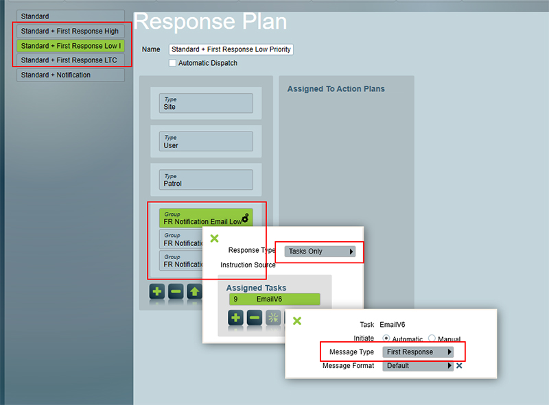 First Response Response Plans