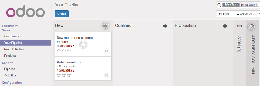 Odoo CRM Pipeline