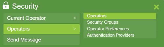 Operators Menu