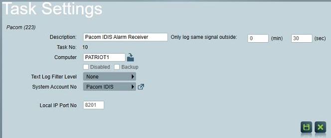 HikVision Receiver Task Settings