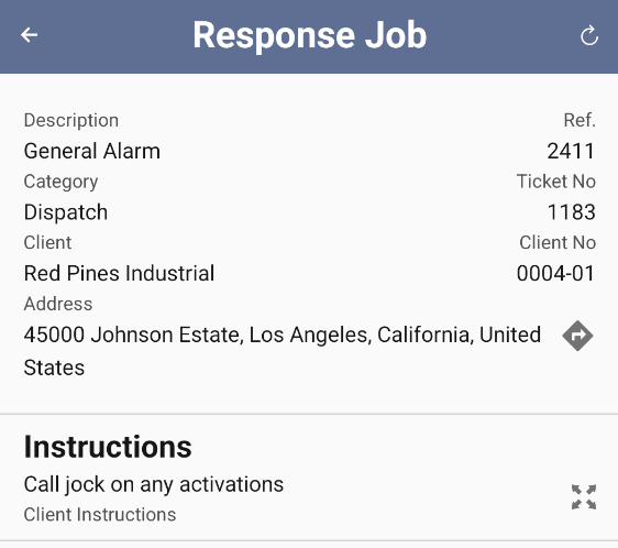 Example Job Details