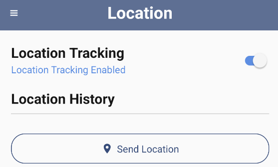 Example Location Tracking Enabled