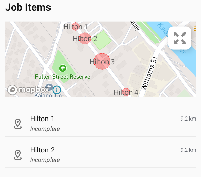 Map Preview for Geofenced Items