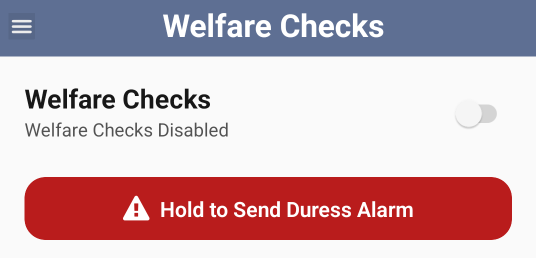 Wellfare Checks Toggle switch