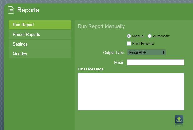 Run Report Manually Output Type Email PDF