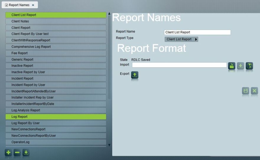 Report Names