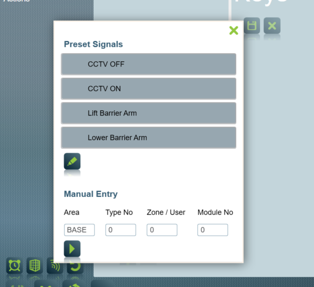 A set of remote control buttons attached to a specific client account