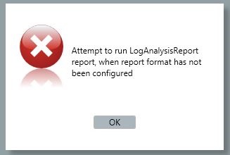 Report Definition Not Configured error