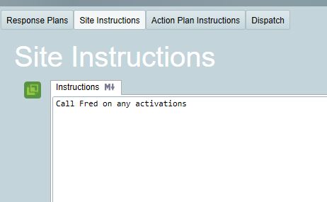 Site Instructions Box