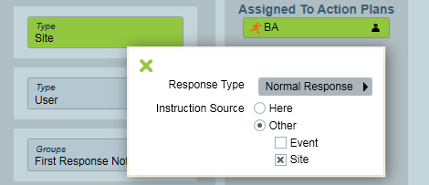 Response Plans - Response type