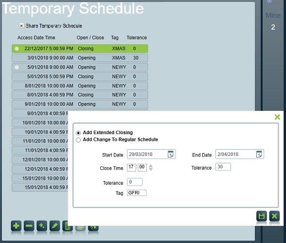 Temporary Schedule