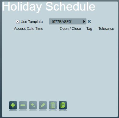 Holiday Schedule