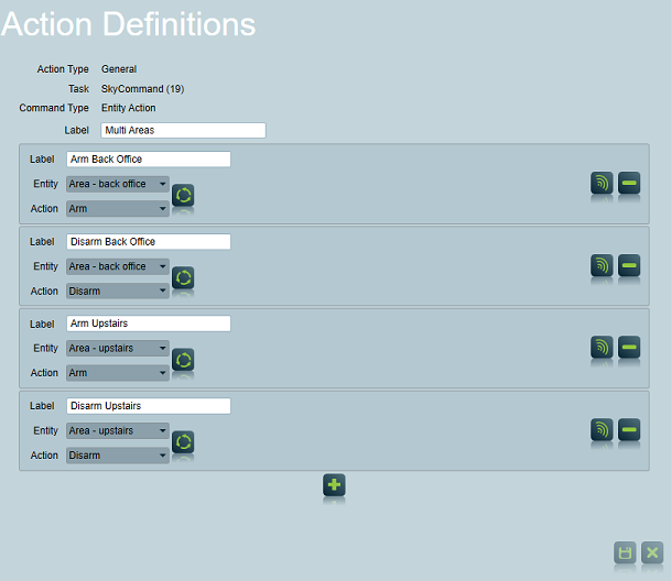 General SkyCommand Action Definitions