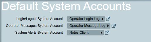 Default system account